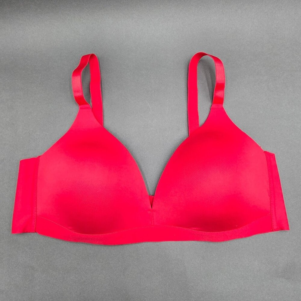 Strm Line Intimates Bra 42C Triple Hook Eye Red Tee Shirt Bra Soft Cup